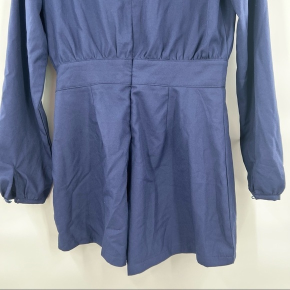 L’Atiste blue long sleeve shirt romper M - Picture 6 of 9